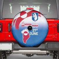 Greenland National Day Spare Tire Cover National Country Flag and Emblem with The Map
