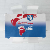 Greenland National Day Tablecloth National Country Flag and Emblem with The Map