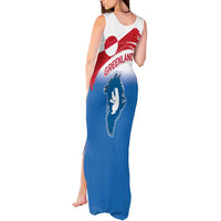 Greenland National Day Tank Maxi Dress National Country Flag and Emblem with The Map