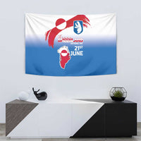 Greenland National Day Tapestry National Country Flag and Emblem with The Map