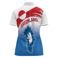 Greenland National Day Women Polo Shirt National Country Flag and Emblem with The Map