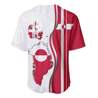 Greenland and Denmark Together Baseball Jersey National Country Map and Flag Style