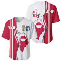 Greenland and Denmark Together Baseball Jersey National Country Map and Flag Style
