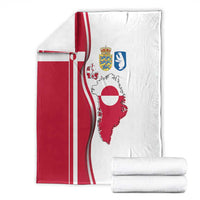 Greenland and Denmark Together Blanket National Country Map and Flag Style