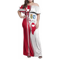 Greenland and Denmark Together Family Matching Off Shoulder Maxi Dress and Hawaiian Shirt National Country Map and Flag Style