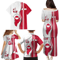 Greenland and Denmark Together Family Matching Puletasi and Hawaiian Shirt National Country Map and Flag Style