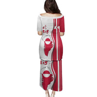 Greenland and Denmark Together Family Matching Puletasi and Hawaiian Shirt National Country Map and Flag Style