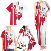 Greenland and Denmark Together Family Matching Tank Maxi Dress and Hawaiian Shirt National Country Map and Flag Style