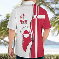 Greenland and Denmark Together Hawaiian Shirt National Country Map and Flag Style
