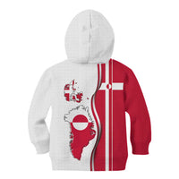 Greenland and Denmark Together Kid Hoodie National Country Map and Flag Style