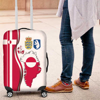 Greenland and Denmark Together Luggage Cover National Country Map and Flag Style