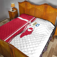 Greenland and Denmark Together Quilt National Country Map and Flag Style