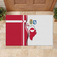 Greenland and Denmark Together Rubber Doormat National Country Map and Flag Style