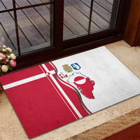 Greenland and Denmark Together Rubber Doormat National Country Map and Flag Style