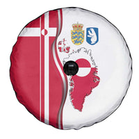 Greenland and Denmark Together Spare Tire Cover National Country Map and Flag Style