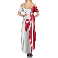 Greenland and Denmark Together Summer Maxi Dress National Country Map and Flag Style