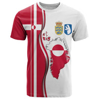 Greenland and Denmark Together T Shirt National Country Map and Flag Style