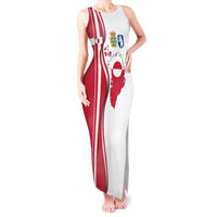 Greenland and Denmark Together Tank Maxi Dress National Country Map and Flag Style