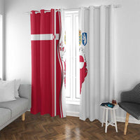 Greenland and Denmark Together Window Curtain National Country Map and Flag Style