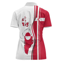 Greenland and Denmark Together Women Polo Shirt National Country Map and Flag Style