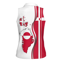 Greenland and Denmark Together Women Sleeveless Polo Shirt National Country Map and Flag Style