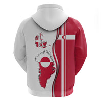 Greenland and Denmark Together Zip Hoodie National Country Map and Flag Style