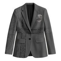 Norwegian Football Custom Blazer Nordic Celtic Knot Cross Monochrome Scandinavian Design