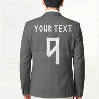 Norwegian Football Custom Blazer Nordic Celtic Knot Cross Monochrome Scandinavian Design
