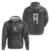 Norwegian Football Custom Hoodie Nordic Celtic Knot Cross Monochrome Scandinavian Design