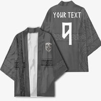 Norwegian Football Custom Kimono Nordic Celtic Knot Cross Monochrome Scandinavian Design