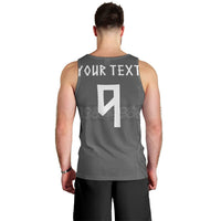 Norwegian Football Custom Men Tank Top Nordic Celtic Knot Cross Monochrome Scandinavian Design