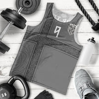 Norwegian Football Custom Men Tank Top Nordic Celtic Knot Cross Monochrome Scandinavian Design