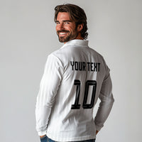 German Football Custom Long Sleeve Polo Shirt Retro Geometric Flag Stripe Heritage Shield Design