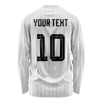 German Football Custom Long Sleeve Shirt Retro Geometric Flag Stripe Heritage Shield Design