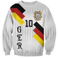 German Football Custom Sweatshirt Retro Geometric Flag Stripe Heritage Shield Design
