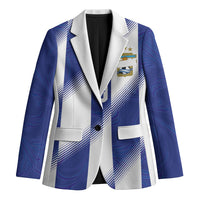Argentinian Football Custom Blazer Fileteado Art Style Albiceleste Vertical Stripe