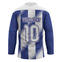Argentinian Football Custom Hockey Jersey Fileteado Art Style Albiceleste Vertical Stripe