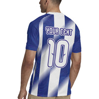 Argentinian Football Custom Rugby Jersey Fileteado Art Style Albiceleste Vertical Stripe