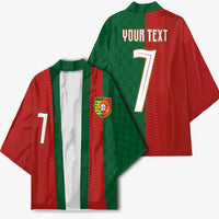 Portuguese Football Custom Kimono Wave Pattern Heritage Crest