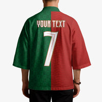 Portuguese Football Custom Kimono Wave Pattern Heritage Crest