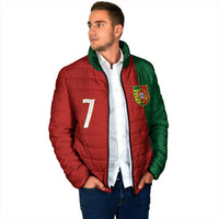 Portuguese Football Custom Padded Jacket Wave Pattern Heritage Crest