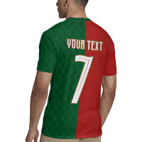 Portuguese Football Custom Rugby Jersey Wave Pattern Heritage Crest