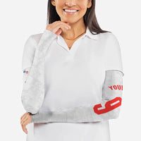 Custom England National Football Arm Sleeves Football is Coming Home Typography Sporty Style