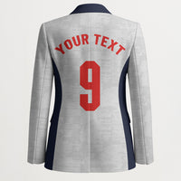 Custom England National Football Blazer Football is Coming Home Typography Sporty Style