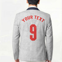 Custom England National Football Blazer Football is Coming Home Typography Sporty Style