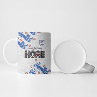 Custom England National Football Ceramic Mug Football is Coming Home Typography Sporty Style