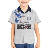 Custom England National Football Hawaiian Shirt Football is Coming Home Typography Sporty Style
