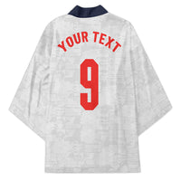 Custom England National Football Kimono Football is Coming Home Typography Sporty Style