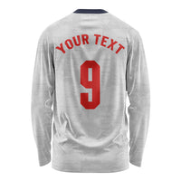 Custom England National Football Long Sleeve Shirt Football is Coming Home Typography Sporty Style