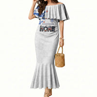 Custom England National Football Mermaid Dress Football is Coming Home Typography Sporty Style